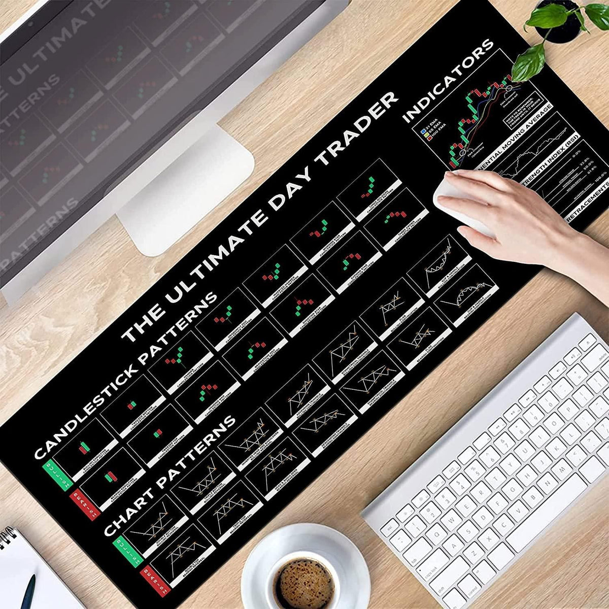 Hot Chart Pattern Mouse Pad for Stock Market Trader Desk Pad